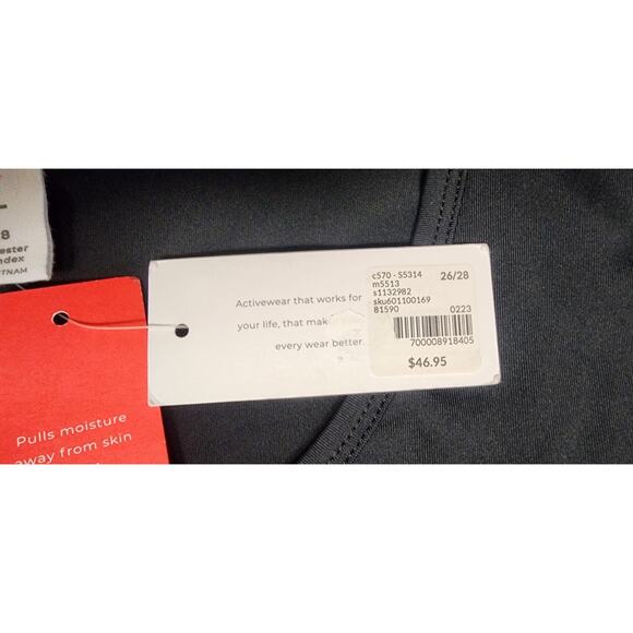 LIVI By Lane Bryant Crop Snap Up Black Wicking Tank Top Women’s Size 26/28 - Picture 6 of 7